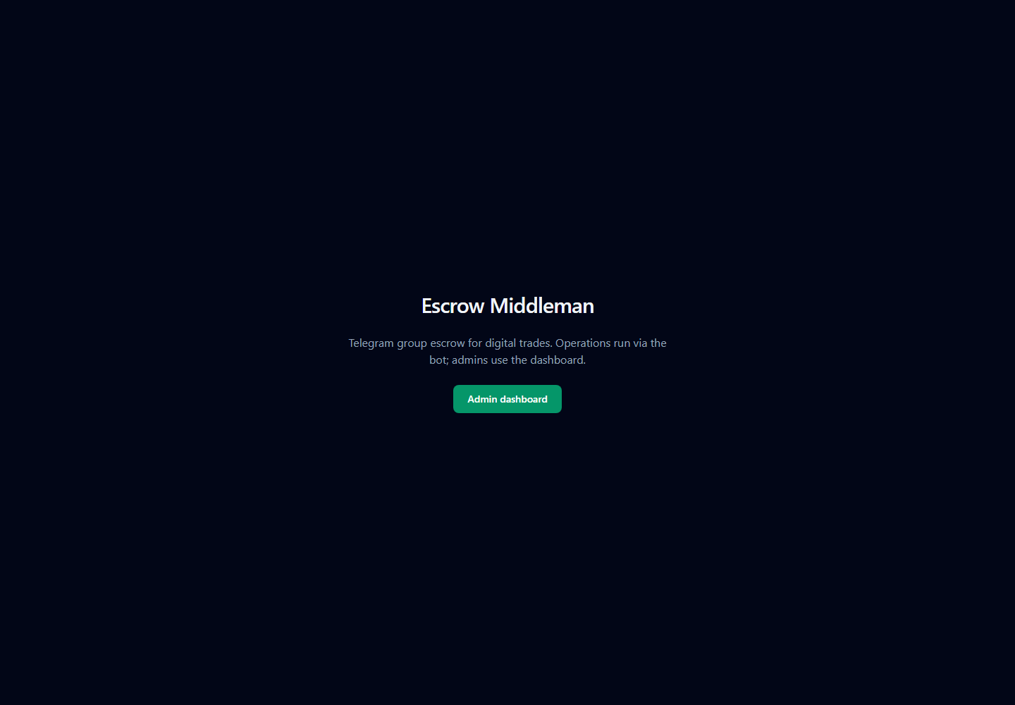 Middleman Bot Windows desktop UI